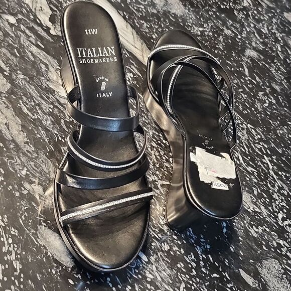 NEW CONTESSA ITALIAN LEATHER ITALIAN S OPEN-TOE DESIGN AND MULTIPLE STRAPS G1 - Picture 5 of 15